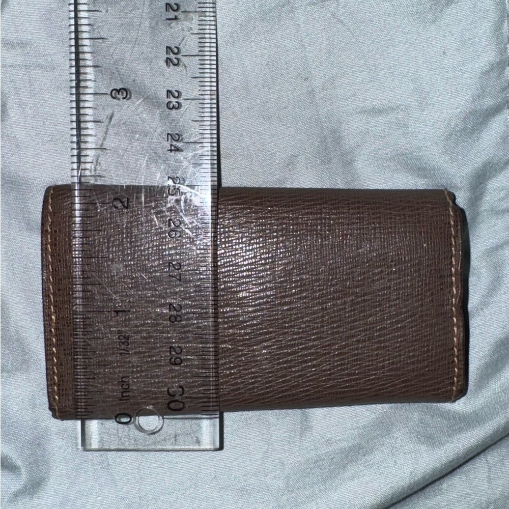 Burberry Brown Leather Key Case Holder Wallet - 3 Rings - Picture 14 of 14